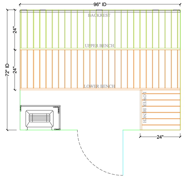 Thermory 6' x 8' Thermally Modified Spruce Sauna Package - by Finnish Sauna Builders Standard / 7 Foot Tall,Standard / 8 Foot Tall + $400,Custom + $500 / 7 Foot Tall,Custom + $500 / 8 Foot Tall + $400 Thermory Thermory_6x8_63bccdb1-33b1-40ac-a62b-18cd6a299d39.png