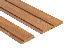 Thermory 5' x 8' Thermally Modified Spruce Sauna Package - by Finnish Sauna Builders Standard / 7 Foot Tall,Standard / 8 Foot Tall + $320,Custom + $500 / 7 Foot Tall,Custom + $500 / 8 Foot Tall + $320 Thermory Thermory_Sauna_wall_STP_15x90_thermo-spruce_1920_1_jpg.webp