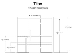 Almost Heaven Titan 6 Person Indoor Sauna Rustic Cedar,Fir Almost Heaven Sauna TitanFrontView.webp
