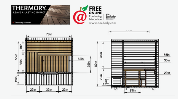 Thermory 5' x 5' Thermally Modified Spruce Sauna Package - by Finnish Sauna Builders Standard / 7 Foot Tall,Standard / 8 Foot Tall + $320,Custom + $500 / 7 Foot Tall,Custom + $500 / 8 Foot Tall + $320 Thermory Untitled_4.png