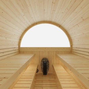 Vassa Finnish Barrel Sauna with WiFi Heater - Finnish Sauna Builders