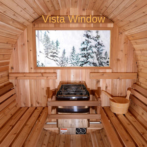 Almost Heaven Lewisburg 6 Person Classic Barrel Sauna Rustic Cedar,Onyx - Stained Southern Pine Almost Heaven Sauna Vista_Window_Barrel_Sauna_816c9bca-5dc5-411d-bc8e-0a4272c06bbf.webp