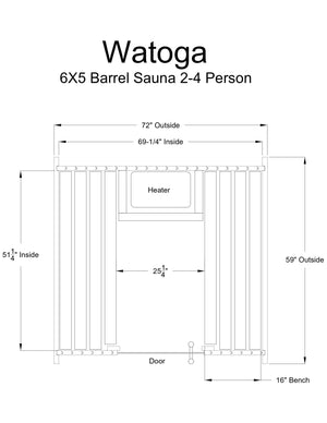 Almost Heaven Watoga 4 Person Classic Barrel Sauna - photo 8