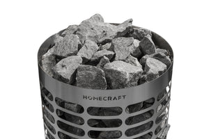 Homecraft Apex 18kW Electric Sauna Heater 208V 3-Phase / No Control / No Stones,208V 3-Phase / No Control / Stones Included,208V 3-Phase / Indoor Control + Wifi Touchpad / No Stones,208V 3-Phase / Indoor Control + Wifi Touchpad / Stones Included,208V 3-Phase / Outdoor Control + Wifi Touchpad / No Stones,208V 3-Phase / Outdoor Control + Wifi Touchpad / Stones Included,208V 3-Phase / Tke 24D Built-in 24-Hour Control / No Stones,208V 3-Phase / Tke 24D Built-in 24-Hour Control / Stones Included Homecraft cylind