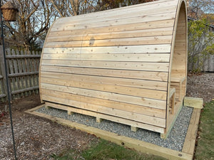 Finnish Sauna Builders Pod Sauna Knotty White Cedar / 7 ft Wide x 7 ft High x 6 ft Long,Knotty White Cedar / 7 ft Wide x 7 ft High x 7 ft Long,Knotty White Cedar / 7 ft Wide x 7 ft High x 8 ft Long,Knotty White Cedar / 7 ft Wide x 7 ft High x 9 ft Long,Knotty White Cedar / 7 ft Wide x 7 ft High x 10 ft Long,Knotty Red Cedar / 7 ft Wide x 7 ft High x 6 ft Long,Knotty Red Cedar / 7 ft Wide x 7 ft High x 7 ft Long,Knotty Red Cedar / 7 ft Wide x 7 ft High x 8 ft Long,Knotty Red Cedar / 7 ft Wide x 7 ft High x 9