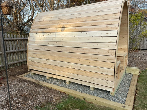 Finnish Sauna Builders Pod Sauna Pine / 7 ft Wide x 7 ft High x 6 ft Long,Pine / 7 ft Wide x 7 ft High x 7 ft Long,Pine / 7 ft Wide x 7 ft High x 8 ft Long,Pine / 7 ft Wide x 7 ft High x 9 ft Long,Pine / 7 ft Wide x 7 ft High x 10 ft Long,Knotty White Cedar / 7 ft Wide x 7 ft High x 6 ft Long,Knotty White Cedar / 7 ft Wide x 7 ft High x 7 ft Long,Knotty White Cedar / 7 ft Wide x 7 ft High x 8 ft Long,Knotty White Cedar / 7 ft Wide x 7 ft High x 9 ft Long,Knotty White Cedar / 7 ft Wide x 7 ft High x 10 ft Lo