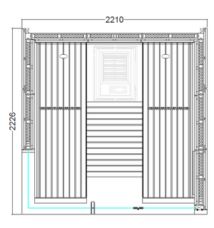 Harvia Lindea View Luxury 4-6 Person | Thermo Wood Reversible Sauna | With Virta 9KW Heater Thermo Wood Exterior and Light Lime Wood Interior,Thermo Wood Interior and Exterior Harvia lindea-view-large.png