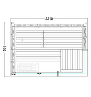 Harvia Lindea View Luxury 2-3 Person | Thermo Wood Reversible Sauna | With Virta 8KW Heater Thermo Wood Exterior and Light Lime Wood Interior,Thermo Wood Interior and Exterior Harvia lindea-view-small.png