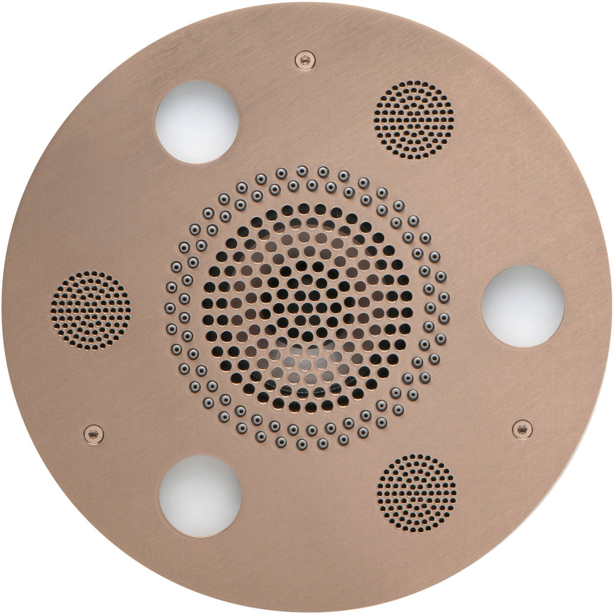 ThermaSol Serenity Light, Sound, Rain System Round in Satin Nickel Finish