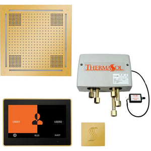 ThermaSol Total Wellness Hydrovive Package with 10" ThermaTouch  Square in Polished Gold Finish Polished Gold / Square / 10" ThermaSol twph10us-pg.jpg