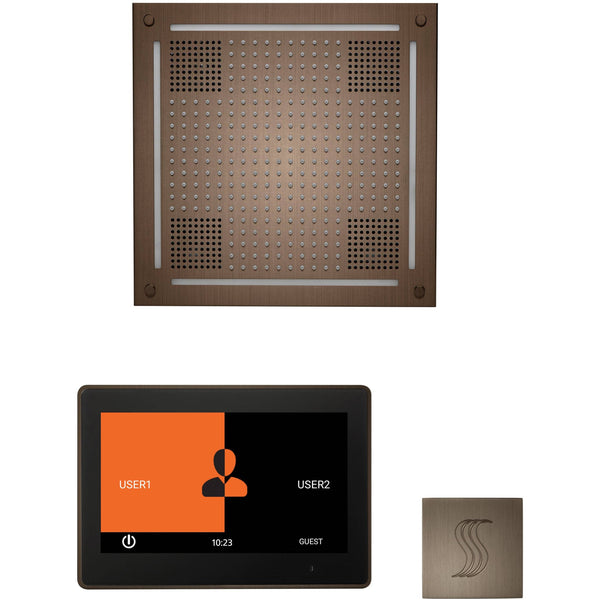 ThermaSol wellness Hydrovive Steam Package with 10" ThermaTouch Square in Antique Copper Finish Antique Copper / Square / 10" ThermaSol whstp10s-acop.jpg