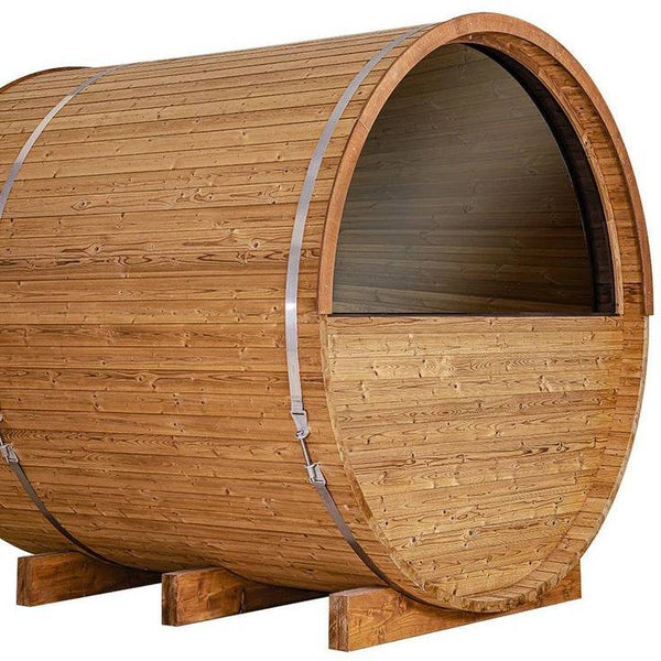 Thermory 6 Person Barrel Sauna No 62 DIY Kit with Window Thermally Modified Aspen Thermory 62-BackCorner_750x_jpg.jpg