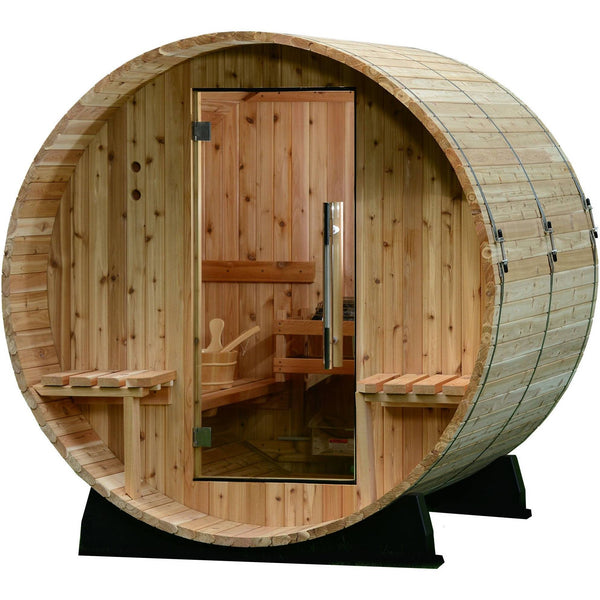 Almost Heaven Audra 4 Person Barrel Sauna with Rinse Ellipse Outdoor Shower Deluxe Package Almost Heaven Sauna Barrel_Canopy_Audra__white_background_1024x1024_2x_500ca621-cdaa-4ffa-8aa6-88629e9ed8f0.jpg