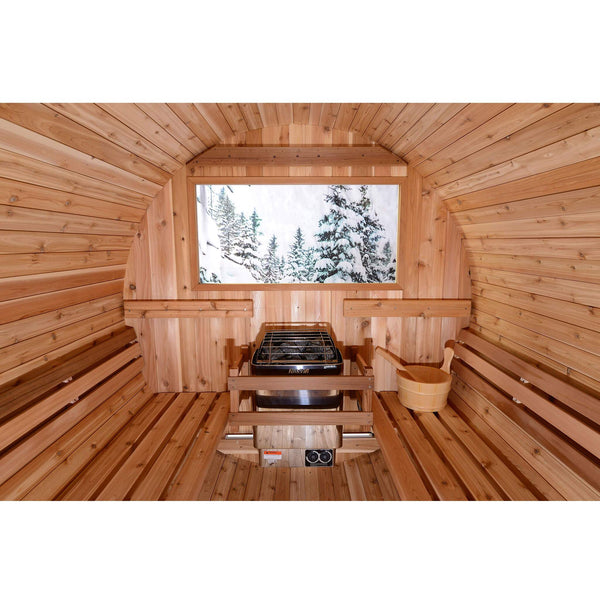 Almost Heaven Watoga 6x5 Classic Barrel Sauna (4-Person) Fir,Rustic Cedar,Onyx - Stained Southern Pine Almost Heaven Sauna Barrel_Detail_Pinnacle_Vista_1_1024x1024_2x_291320ad-02a3-4e76-b93a-28007627790d.jpg