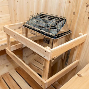Dundalk Tranquility Barrel Sauna 6'6" x 9'10" Dundalk LeisureCraft CTC2345W-8.heic