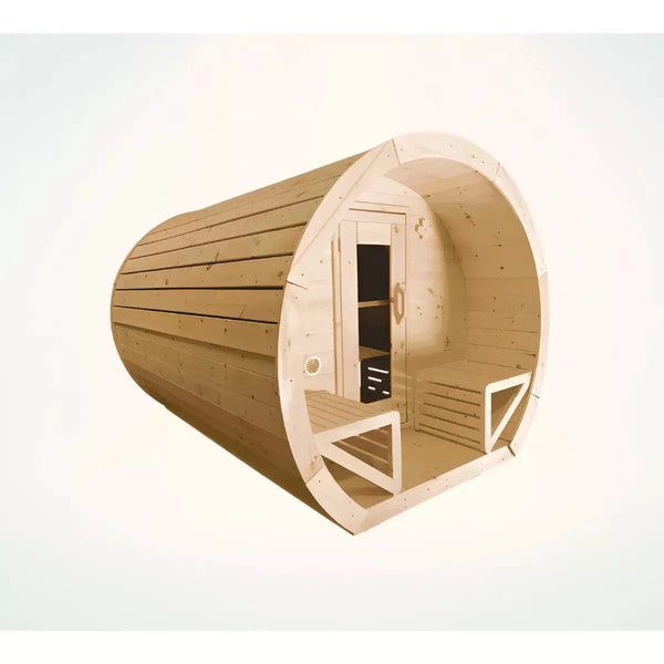 Finnish Sauna Builders Flat Bottom Barrel Sauna Pine / 7 ft Wide x 7 ft High x 6 ft Long,Pine / 7 ft Wide x 7 ft High x 7 ft Long,Pine / 7 ft Wide x 7 ft High x 8 ft Long,Pine / 7 ft Wide x 7 ft High x 9 ft Long,Pine / 7 ft Wide x 7 ft High x 10 ft Long,Knotty White Cedar / 7 ft Wide x 7 ft High x 6 ft Long,Knotty White Cedar / 7 ft Wide x 7 ft High x 7 ft Long,Knotty White Cedar / 7 ft Wide x 7 ft High x 8 ft Long,Knotty White Cedar / 7 ft Wide x 7 ft High x 9 ft Long,Knotty White Cedar / 7 ft Wide x 7 ft 