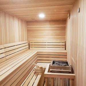 Finnish Sauna Builders 6' x 8' x 7' Pre-Built Outdoor Sauna Kit with Cedar Panelized Roof Option 1 / Without Floor,Option 1 / With Floor,Option 2 / Without Floor,Option 2 / With Floor,Option 3 / Without Floor,Option 3 / With Floor,Option 4 / Without Floor,Option 4 / With Floor,Option 5 / Without Floor,Option 5 / With Floor,Option 6 / Without Floor,Option 6 / With Floor,Custom Option + $500.00 / Without Floor,Custom Option + $500.00 / With Floor Finnish Sauna Builders IMG_4173-2_36aeaae3-7737-403f-b37f-22dc7