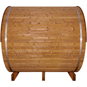 Thermory 6 Person Barrel Sauna No 50 DIY Kit with Window Thermally Modified Spruce Thermory No50-side.jpg