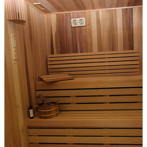 Finnish Sauna Builders 9' x 11' x 7' Pre-Cut Sauna Kit Option 1 / 7 Foot Tall / No Backrest,Option 1 / 7 Foot Tall / Backrest + $471.90,Option 1 / 8 Foot Tall + $567.60 / No Backrest,Option 1 / 8 Foot Tall + $567.60 / Backrest + $471.90,Option 2 / 7 Foot Tall / No Backrest,Option 2 / 7 Foot Tall / Backrest + $471.90,Option 2 / 8 Foot Tall + $567.60 / No Backrest,Option 2 / 8 Foot Tall + $567.60 / Backrest + $471.90,Option 3 / 7 Foot Tall / No Backrest,Option 3 / 7 Foot Tall / Backrest + $471.90,Option 3 / 8