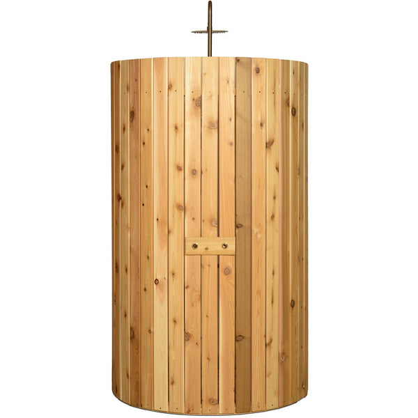 Rinse Ellipse Outdoor Shower Rustic Cedar / No Floor,Rustic Cedar / Floor,Clear Cedar / No Floor,Clear Cedar / Floor Rinse Outdoor Showers Rustic_Ellipse_Rear_4a01a2b3-9c80-41b1-96d9-c997f2773cc5.jpg