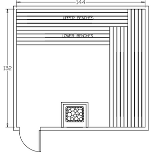 Finnish Sauna Builders 11' x 12' x 7' Pre-Cut Sauna Kit Option 5 / 7 Foot Tall / No Backrest,Option 5 / 7 Foot Tall / Backrest + $514.80,Option 5 / 8 Foot Tall + $652.74 / No Backrest,Option 5 / 8 Foot Tall + $652.74 / Backrest + $514.80 Finnish Sauna Builders ScreenShot2022-09-30at11.44.10AM.png