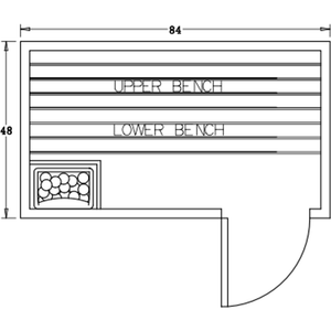 Finnish Sauna Builders 4' x 7' x 7' Pre-Built Indoor Sauna Kit Clear Cedar / Option 2 Finnish Sauna Builders ScreenShot2022-10-04at10.17.50AM.png