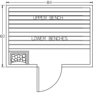 Finnish Sauna Builders 5' x 7' x 7' Pre-Built Indoor Sauna Kit Clear Cedar / Option 8 Finnish Sauna Builders ScreenShot2022-10-04at10.48.00AM.png