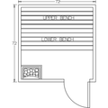 Image for Finnish Sauna Builders 6' x 6' x 7' Pre-Built Indoor Sauna Kit