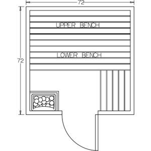 Finnish Sauna Builders 6' x 6' x 7' Pre-Built Indoor Sauna Kit Clear Cedar / Option 3 Finnish Sauna Builders ScreenShot2022-10-04at11.06.34AM.png