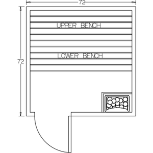 Finnish Sauna Builders 6' x 6' x 7' Pre-Built Indoor Sauna Kit Clear Cedar / Option 5 Finnish Sauna Builders ScreenShot2022-10-04at11.06.49AM.png