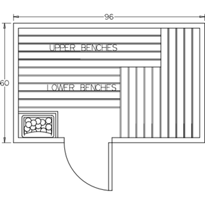 Finnish Sauna Builders 5' x 8' x 7' Pre-Built Indoor Sauna Kit Clear Cedar / Option 3 Finnish Sauna Builders ScreenShot2022-10-04at12.50.44PM.png