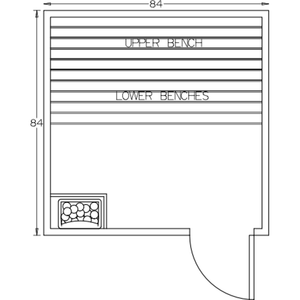 Finnish Sauna Builders 7' x 7' x 7' Pre-Built Indoor Sauna Kit Clear Cedar / Option 1 Finnish Sauna Builders ScreenShot2022-10-04at12.59.06PM.png