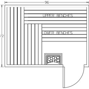 Finnish Sauna Builders 6' x 8' x 7' Pre-Built Indoor Sauna Kit Clear Cedar / Option 2 Finnish Sauna Builders ScreenShot2022-10-04at3.41.08PM.png