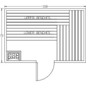 Finnish Sauna Builders 6' x 9' x 7' Pre-Built Indoor Sauna Kit Clear Cedar / Option 4 Finnish Sauna Builders ScreenShot2022-10-04at4.17.49PM.png