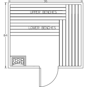 Finnish Sauna Builders 7' x 8' x 7' Pre-Built Indoor Sauna Kit Clear Cedar / Option 4 Finnish Sauna Builders ScreenShot2022-10-04at4.31.01PM.png