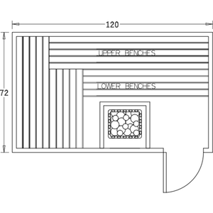 Finnish Sauna Builders 6' x 10' x 7' Pre-Built Indoor Sauna Kit Clear Cedar / Option 2 Finnish Sauna Builders ScreenShot2022-10-04at4.41.38PM.png