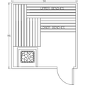 Image for Finnish Sauna Builders 8' x 8' x 7' Pre-Built Indoor Sauna Kit