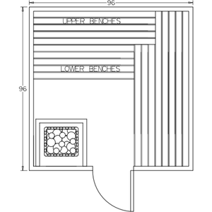 Finnish Sauna Builders 8' x 8' x 7' Pre-Built Indoor Sauna Kit Clear Cedar / Option 3 Finnish Sauna Builders ScreenShot2022-10-04at4.52.10PM.png