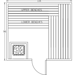 Finnish Sauna Builders 8' x 9' x 7' Pre-Built Indoor Sauna Kit Clear Cedar / Option 3 Finnish Sauna Builders ScreenShot2022-10-04at4.57.30PM.png