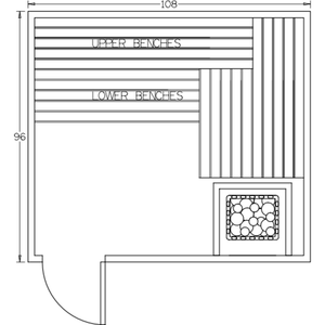 Finnish Sauna Builders 8' x 9' x 7' Pre-Built Indoor Sauna Kit Clear Cedar / Option 5 Finnish Sauna Builders ScreenShot2022-10-04at4.57.53PM.png