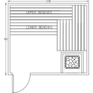Finnish Sauna Builders 8' x 9' x 7' Pre-Built Indoor Sauna Kit Clear Cedar / Option 6 Finnish Sauna Builders ScreenShot2022-10-04at4.58.00PM.png
