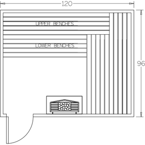 Finnish Sauna Builders 8' x 10' x 7' Pre-Built Indoor Sauna Kit Clear Cedar / Option 6 Finnish Sauna Builders ScreenShot2022-10-04at5.05.48PM.png