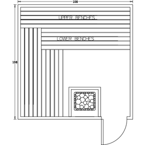 Finnish Sauna Builders 9' x 9' x 7' Pre-Built Indoor Sauna Kit Clear Cedar / Option 2 Finnish Sauna Builders ScreenShot2022-10-05at2.33.58PM.png