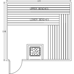 Finnish Sauna Builders 9' x 10' x 7' Pre-Built Indoor Sauna Kit Clear Cedar / Option 6 Finnish Sauna Builders ScreenShot2022-10-05at2.47.20PM.png
