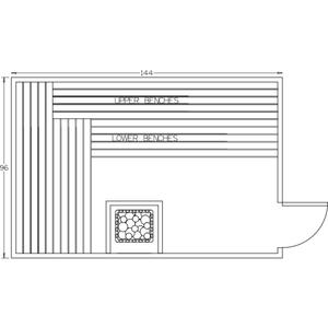 Finnish Sauna Builders 8' x 12' x 7' Pre-Built Indoor Sauna Kit Clear Cedar / Option 5 Finnish Sauna Builders ScreenShot2022-10-05at3.47.35PM.png