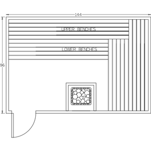 Finnish Sauna Builders 8' x 12' x 7' Pre-Built Indoor Sauna Kit Clear Cedar / Option 12 Finnish Sauna Builders ScreenShot2022-10-05at3.48.34PM.png