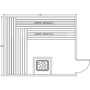Finnish Sauna Builders 9' x 11' x 7' Pre-Built Indoor Sauna Kit Clear Cedar / Option 5 Finnish Sauna Builders ScreenShot2022-10-05at3.59.24PM.png