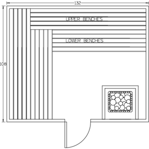 Finnish Sauna Builders 9' x 11' x 7' Pre-Built Indoor Sauna Kit Clear Cedar / Option 10 Finnish Sauna Builders ScreenShot2022-10-05at4.00.33PM.png