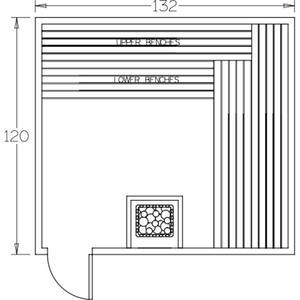 Finnish Sauna Builders 10' x 11' x 7' Pre-Built Indoor Sauna Kit Clear Cedar / Option 5 Finnish Sauna Builders ScreenShot2022-10-05at4.46.58PM.png