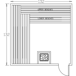 Finnish Sauna Builders 11' x 11' x 7' Pre-Built Indoor Sauna Kit Clear Cedar / Option 1 Finnish Sauna Builders ScreenShot2022-10-05at4.54.27PM.png